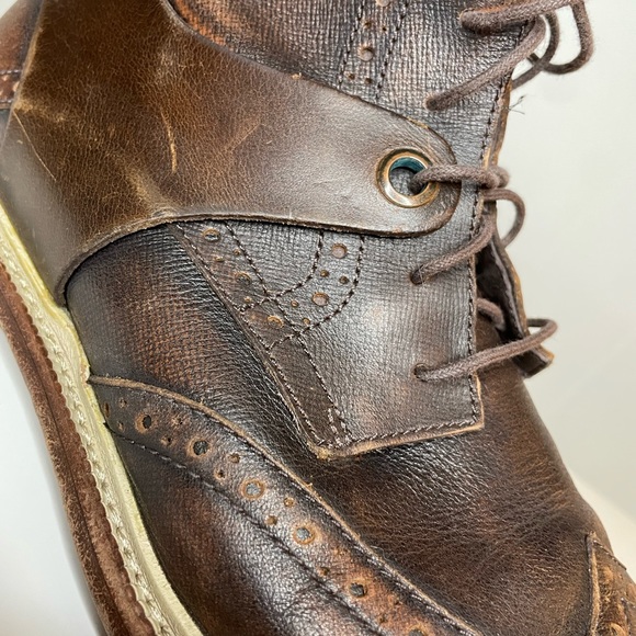Tsubo Mens Brown Leather Boots Size 10 - Picture 10 of 12